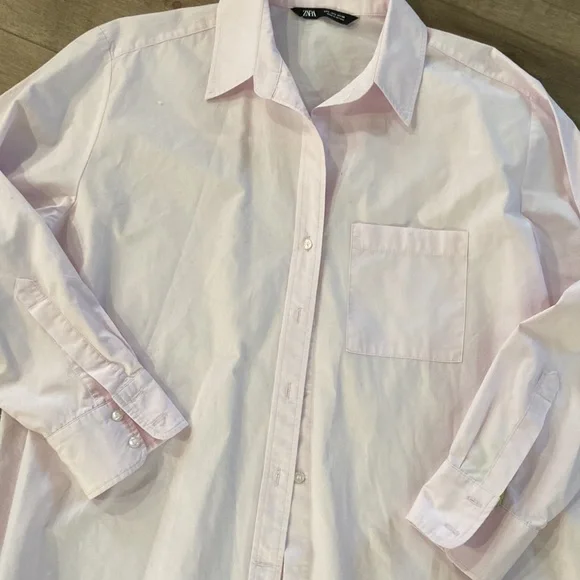 Zara light pink shirt, size L - Picture 2 of 4